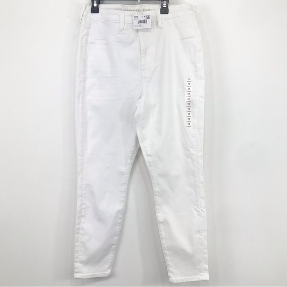 American Eagle Next Level Stretch White Super High Rise Cotton Denim Jegging NEW - Picture 7 of 16